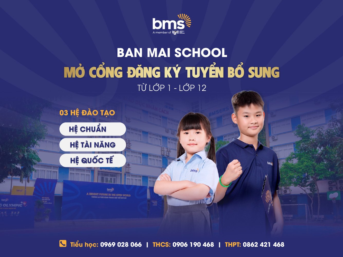 BMS mở cổng đăng ký tuyển sinh các khối giữa cấp từ Lớp 1 - Lớp 12